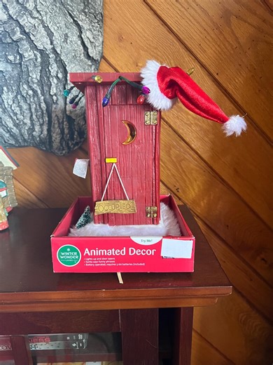 New Musical Santa in the Outhouse Animated Lights up Batteries Included - Etsy