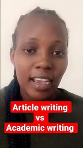 Academic writing vs Article writing