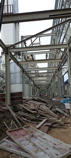 # Main pipe rack # construction site # Oxygen Plant # structure fabrication erection #