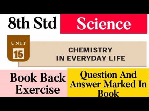 8th Std - Science | Unit 15 - Chemistry in Everyday life | Book Back Exercise