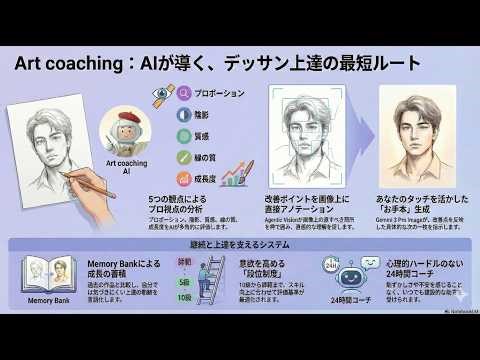 AIがデッサンの先生に？独学を支えるエージェント「Art coachIng」デモ【Google Cloud Agentic AI Hackathon】
