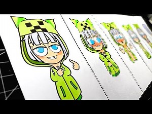 Drawing incredibox Sprunki OC ALL Phases (CREEPER) V2 | Phase 1 VS Phase 2 VS Phase 3....Phase 6