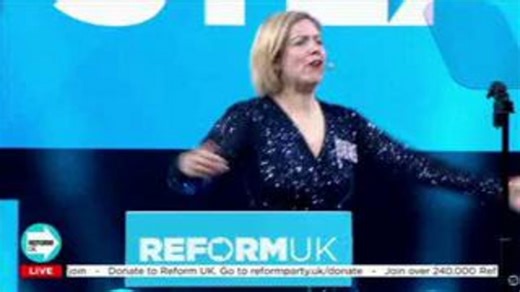 Reform's Andrea Jenkyns sings at party conference