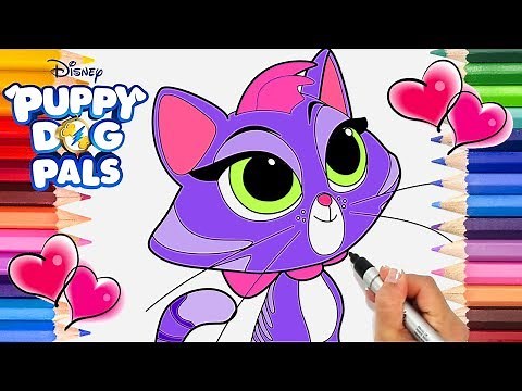 Puppy Dog Pals Hissy Coloring Page | Puppy Dog Pals Coloring Book | Draw and Color Hissy Rolly Bingo