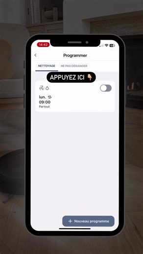 Programmez une session de nettoyage en fonction de vos habitudes et de vos envies ✨ En quelques clics seulement, c’est fait ! Il ne vous reste plus qu’à en profiter 🤝 Avez-vous déjà testé cette fonctionnalité ? • • • #irobot #france #roomba #robot #menage #intelligent | iRobot