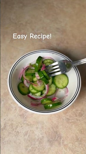 Classic Cucumber & Onion Salad 🥗🥒