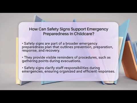 How Can Safety Signs Support Emergency Preparedness In Childcare? - Childhood Education Zone