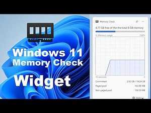 🧠 Introducing Memory Check Windows 11 Widget