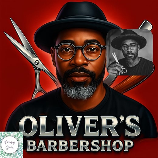 Custom Barber Cartoon Logo: Men's Grooming, Hair Salon (digital Download) - Etsy