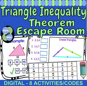 Triangle Inequality Theorem Digital Activity 7th Grade Math Escape Room