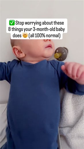 Michelle | Baby Brain Development, Milestones & Learning Tips on Instagram: "✅ Follow for more neuroscience-backed baby tips that bring peace of mind. Your 3-month-old is developing perfectly. Here’s what’s actually normal: 👀 Eyes crossing here and there? Totally normal while their eye muscles strengthen. Vision is still sharpening and teamwork between the eyes is a work in progress until about 4 to 6 months. ✊ Hands always balled up in tight little fists? That’s their default setting right now