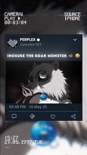 Inosuke the Boar Monster 🐗☠️ #anime #demonslayer#inosuke#viral