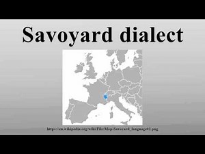 Savoyard dialect