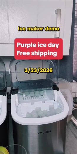 ice maker demo, rapid ice maker makes fresh bullet ice in six minutes, 26 pounds per day. Self-cleaning function and portable #icemaker #countertopicemaker #portableicemaker ##tiktoklive##livehighlights