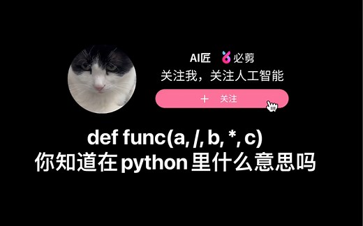 def func(a, /, b, *, c) 你知道在python里什么意思吗