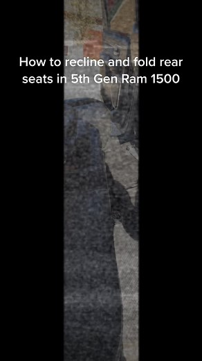 How to Recline and Fold Rear Seats in 5th Gen Ram 1500
