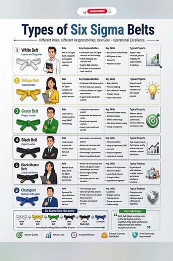 Types of six sigma belt
