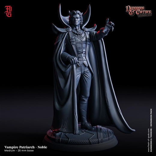 Noble Vampire Patriarch Miniature Undead Vampire Monster Figurine Undead Human | 32mm Scale 25mm Base | Dungeons and Dragons Figurine Dnd 5e - Etsy