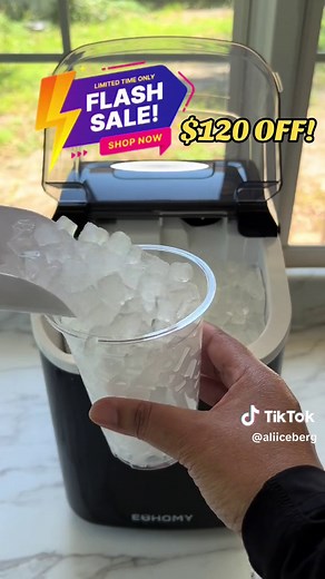 Sonic Nugget Ice Maker #ice #icemaker #iceeating #icemachine #icetok #watertok #foryou #satisfying #euhomy #sonicice #nuggetice #sale #viral #goodice #cravings