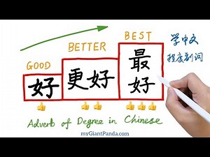 学中文【程度副词】Adverb of Degree in Chinese - 最好Best, 较好Better, 好Good｜汉语形容词的“最高级/比较级/原形”｜学说普通话 学写简体字