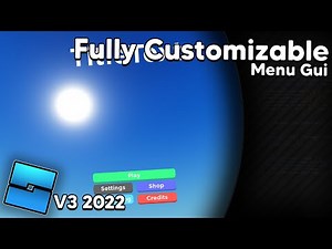 Fully Customizable Menu Gui V3 // Free // Roblox Studio
