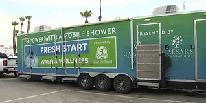 Mobile showers across Las Vegas help the unhoused cool off during extreme heat wave