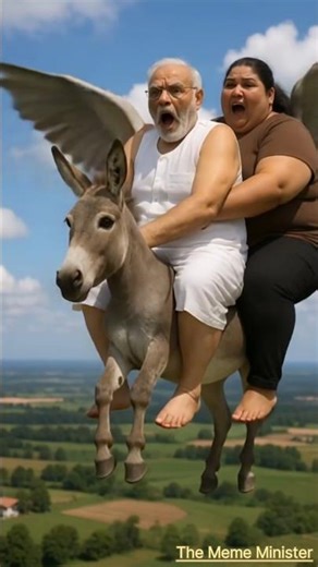 Modi’s flying donkey + fat lady = funniest crash ever 😂🐴 #youtubeshorts #funnyshorts #donkeyride