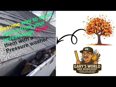 Cleaning Full Gutters with a Pressure Washer — Fall Leaf Cleanup