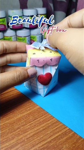 The Cutest DIY Paper Gift Box You’ll Ever Make! 🎀✨ #crafts #diy