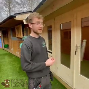 Having issues with your log cabin doors, we can help. See how to adjust your log cabin door.🔨👍 | Beaver Log cabins