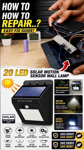 How To Repair Motion Sensor Solar Light #solarlight #motionsensorlight