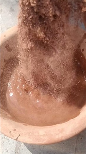 Red clay powder making with water #satisfying #minisatisfying #relaxing #asmr #viral#shorts#post