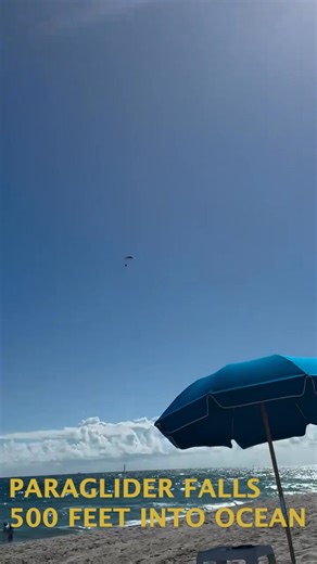A man flying a powered paraglider fell 500 feet into the ocean in Florida after a strong gust of wind made his parachute collapse. http://www.koco.com/article/florida-paraglider-ocean-lifeguard-rescue/69999006 | KOCO 5 News