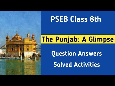 pseb 8th class english chapter 7 the punjab a glimpse question answer class 8 english pseb