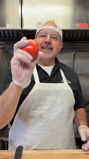 10K views · 96 reactions | Chuck’s tomato lesson: slice it right, make it nice. This is exactly how we prep everything for our restaurants, catering, and the food we ship all over the country.  | Mortadella Head | Facebook