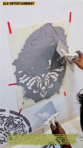 Satisfying 3D Wall Stenciling | Raised Damask Pattern Wall Art