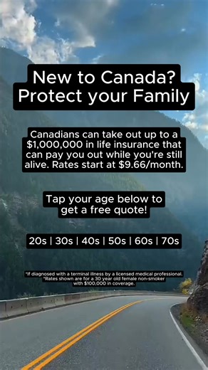 🇨🇦 New to Canada? You didn’t come here just for yourself. You came to build a better life for your family ❤️ A safer future. More stability. More opportunity. But here’s something most newcomers don’t realize 👇 If something happened to you tomorrow, your family could be left without protection. The good news? Canadians can qualify for up to $1,000,000 in life insurance 🛡️ Some policies can even pay you out while you’re still alive if you’re diagnosed with a serious illness. 💰 Rates start at