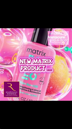 NEW MATRIX PRODUCT … INSTACURE BUILD A BOND OIL - the newest addition to the build a bond family 💞 #matrix #reverse #damage #shiny #hairoil