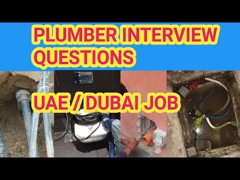 Plumber Interview Questions & Answers | Dubai / Gulf Plumbing Job #plumbing #plumber#water #drainage