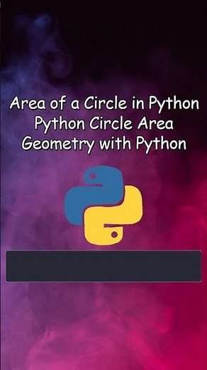 Calculate Area of a Circle in Python | Simple & Accurate Method #coding #python