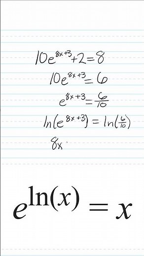 How to Solve Exponential Equations Using Natural Logs | #shorts #maths #exponentialequations #math