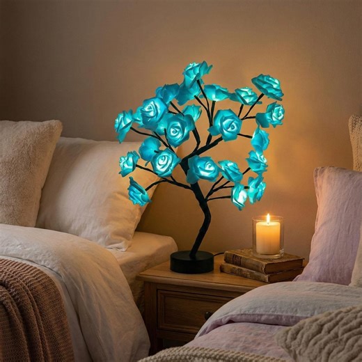 Rose Tree Table Lamp — USB Powered Romantic Night Light for Bedroom, Wedding & Home Decor - Etsy Australia