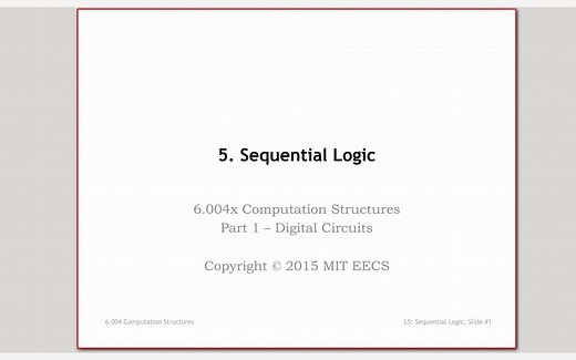 数字电路(数电MIT)A03 Sequential Logic