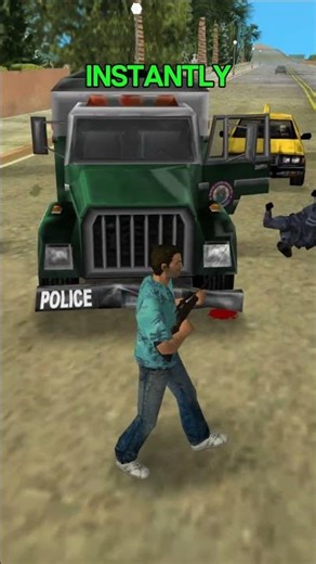 SWAT Truck Windshield vs Sniper Bullets in GTA Games 💀 #GTA #GTAV #GamingShorts