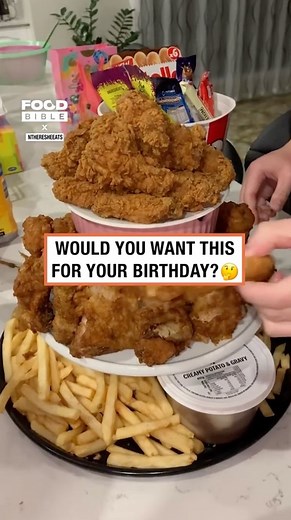 FOODbible on Instagram: "Making my brother a fried chicken birthday cake 🎂🍗 ⁠ ⁠ ( 🎥: TikTok / ntheresheeats ) ⁠ ⁠ ⁠ #foodbible #food #foodie #birthday #chickencake #chicken #kfc #friedchicken #cakes #bakery #dessert #baking #instacake #reels #pastry #desserts #sweets #cakedecorating #birthdaycake"