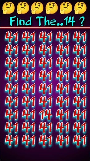 🥳🥳 find number 👉 14 #shorts #viralvideos #iqtest