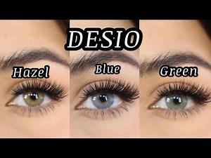 REVIEWING DESIO COLOR CONTACTs LENSES! Tender Hazel, Wild Green, Irresistible Blue