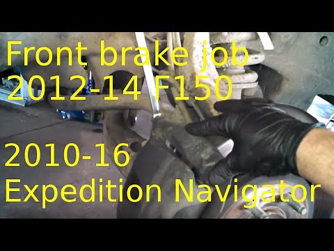 Front brake pad replacement 2012 - 1014 Ford F150 Install front brake pads