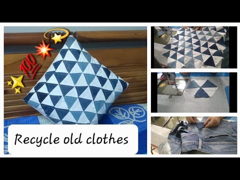 How to reuse old jeans / quilting pattern #diy #pillow #handmade #tips #sewingtutorial