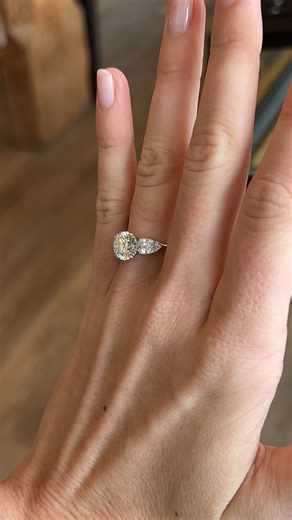 2.39 Three Stone Diamond Engagement Ring Platinum - Hand Video